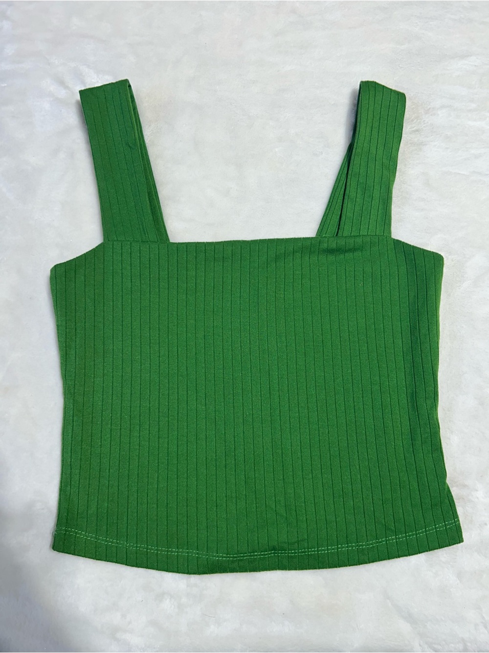 Dynamite Emerald Ribbed Square-Cut Tank